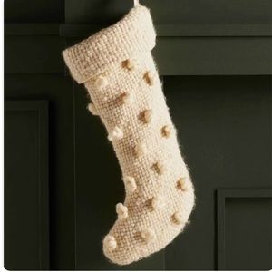 {Anthropologie} Cozy Bobble Stocking